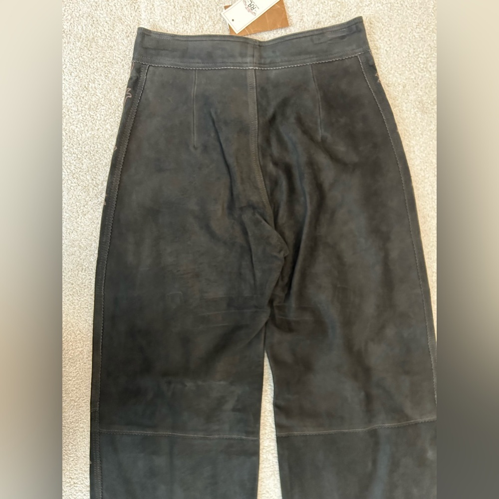 RRL Embroidered Suede Flare Pant Size 28 - Picture 7 of 12